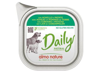 Almo Nature Daily vanička pre psov s jahňacím a zemiakmi Petrium
