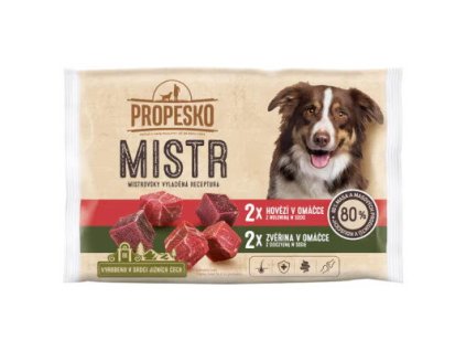 Propesko Mistr 4x85g hovädzím a zverinou v omáčke