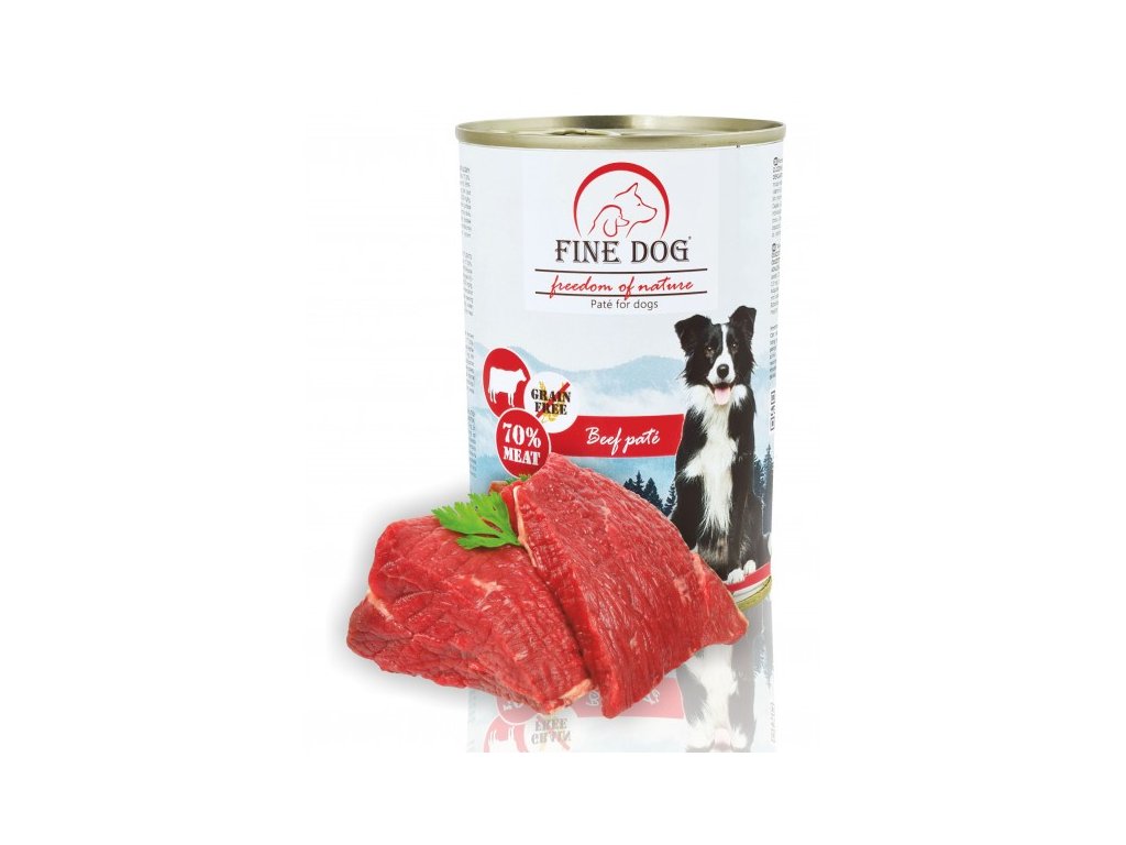 Fine Dog FoN konzerva pro psy hovězí 70% masa Paté