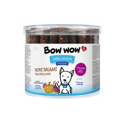 Bow Wow MINI uherské salámky játrové balení 1400 g 60 ks