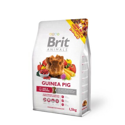 Brit Animals GUINEA PIG complete 1,5kg + dárek pamlsky Brit + dárek pamlsky Brit