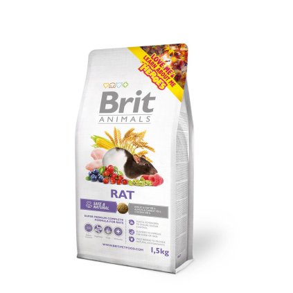 Brit Animals RAT Complete 1,5kg + dárek pamlsky Brit + dárek pamlsky Brit