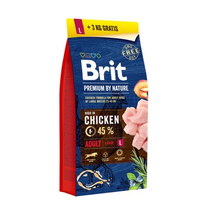 Brit Premium by Nature Adult L 15 + 3 kg ZDARMA