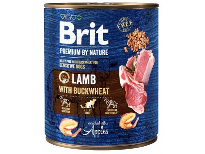 7656 brit premium by nature lamb with buckwheat 800g