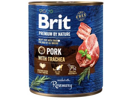 7659 brit premium by nature pork with trachea 800g