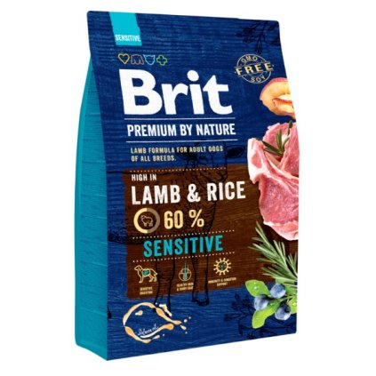 5382 brit premium by nature sensitive lamb 3kg