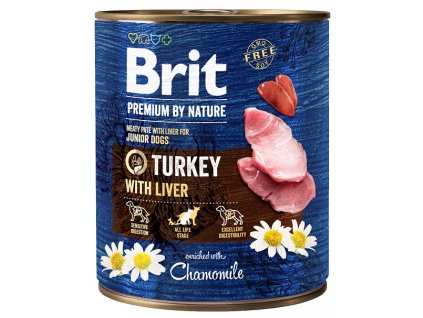 7650 brit premium by nature turkey with liver 800g