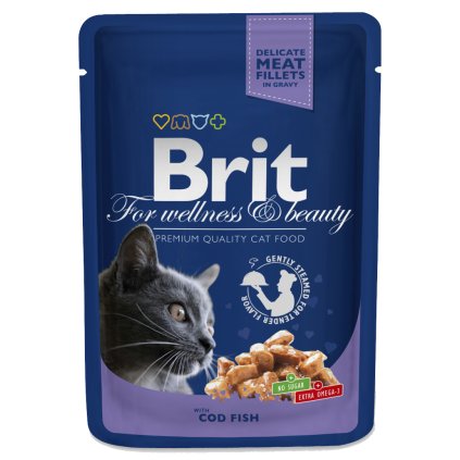 3069 brit premium cat pouches s treskou 100g