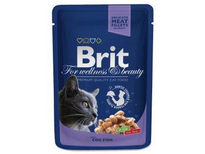 Brit Premium Cat Pouches s treskou 100g