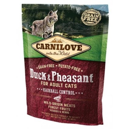 Carnilove Cat Duck & Pheasant for Adult Cats Hairball Control 400 g