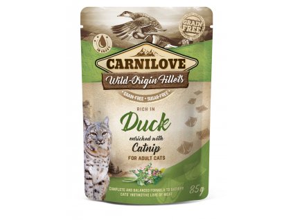 Carnilove Cat Pouch Rich in Duck Enriched with Catnip 85 g