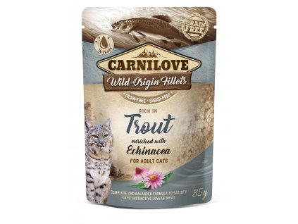 Carnilove Cat Pouch Rich in Trout Enriched with Echinacea 85 g