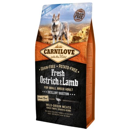 Carnilove Dog Fresh Ostrich & Lamb for small breed 6 kg