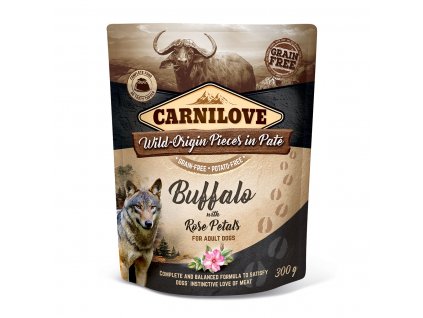 Carnilove Dog Pouch Paté Buffalo with Rose Petals 300 g