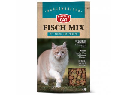 Perfecto Cat Granule rybí mix ryba a zelenina 2 kg