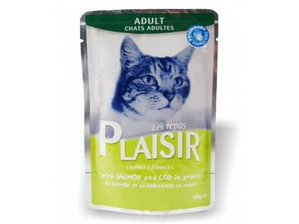 Plaisir Cat kapsička losos + treska 100 g