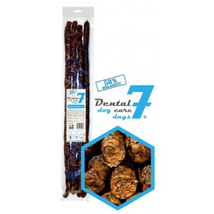 Dental Dog Care 7 Days drůbeží klobáska 50 cm průměr 1,5 cm 4 ks