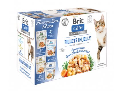 Brit Care Cat Flavour box Fillet in Jelly 4x3 pcs. 12x85 g