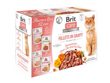 Brit Care Cat Flavour box Fillet in Gravy 4x3ks 12x85 g