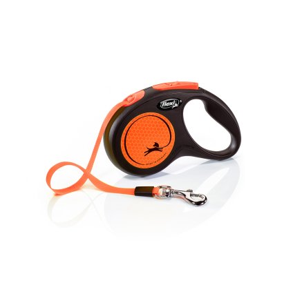 Flexi new NEON S pásek 5 m oranžová max 15 kg