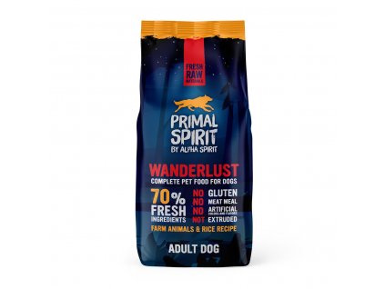 Primal Spirit Dog 70% Wanderlust 12 kg