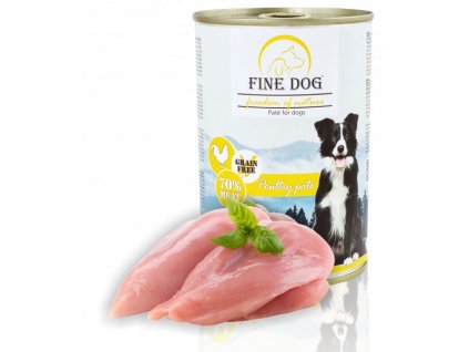 Fine Dog FoN konzerva pro psy drůbeží 70% masa Paté
