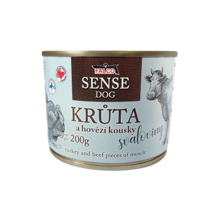 Falco Sense Dog krůta a hovězí 200 g