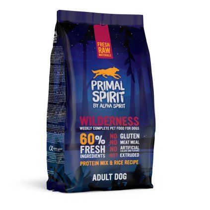 Primal Spirit Dog 60% Wilderness 1 kg 3+1 ZDARMA