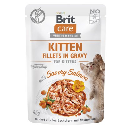 BCC Kitten Fillets in Gravy with Savory Salmon 85g