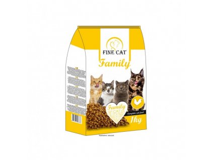 FINE CAT Family granule pro kočky s KUŘECÍM 1 kg