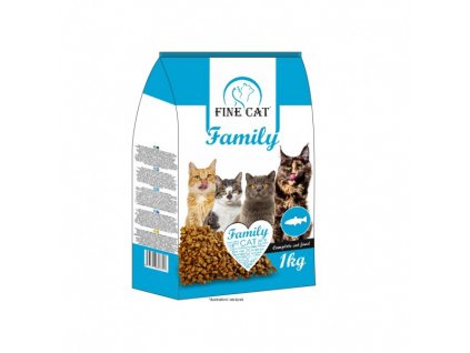 FINE CAT Family granule pro kočky s RYBOU 1 kg