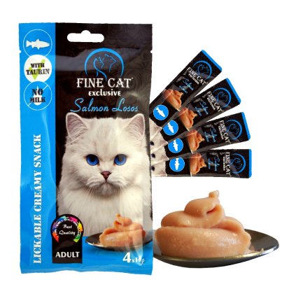 Fine Cat Exclusive krémová svačinka pro kočky losos 4x15g