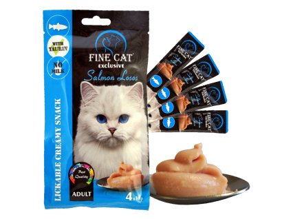 Fine Cat Exclusive Krémová svačinka pro kočky LOSOS