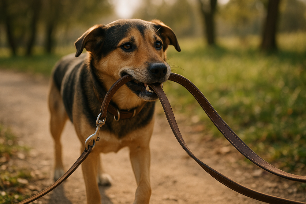 Pes kouše vodítko: Jak ho to odnaučit?