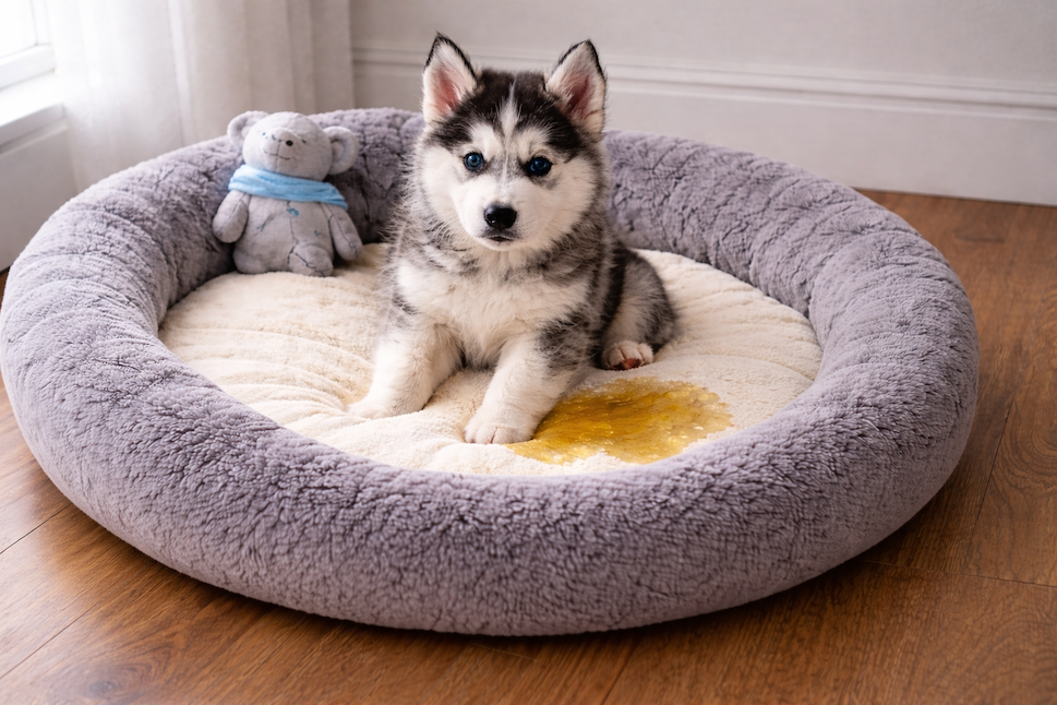 Proč štěně nebo pes čůrá do pelíšku? Tipy pro zoufalé páníčky
