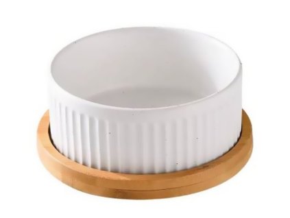 Keramická miska s podložkou Muncher bílá