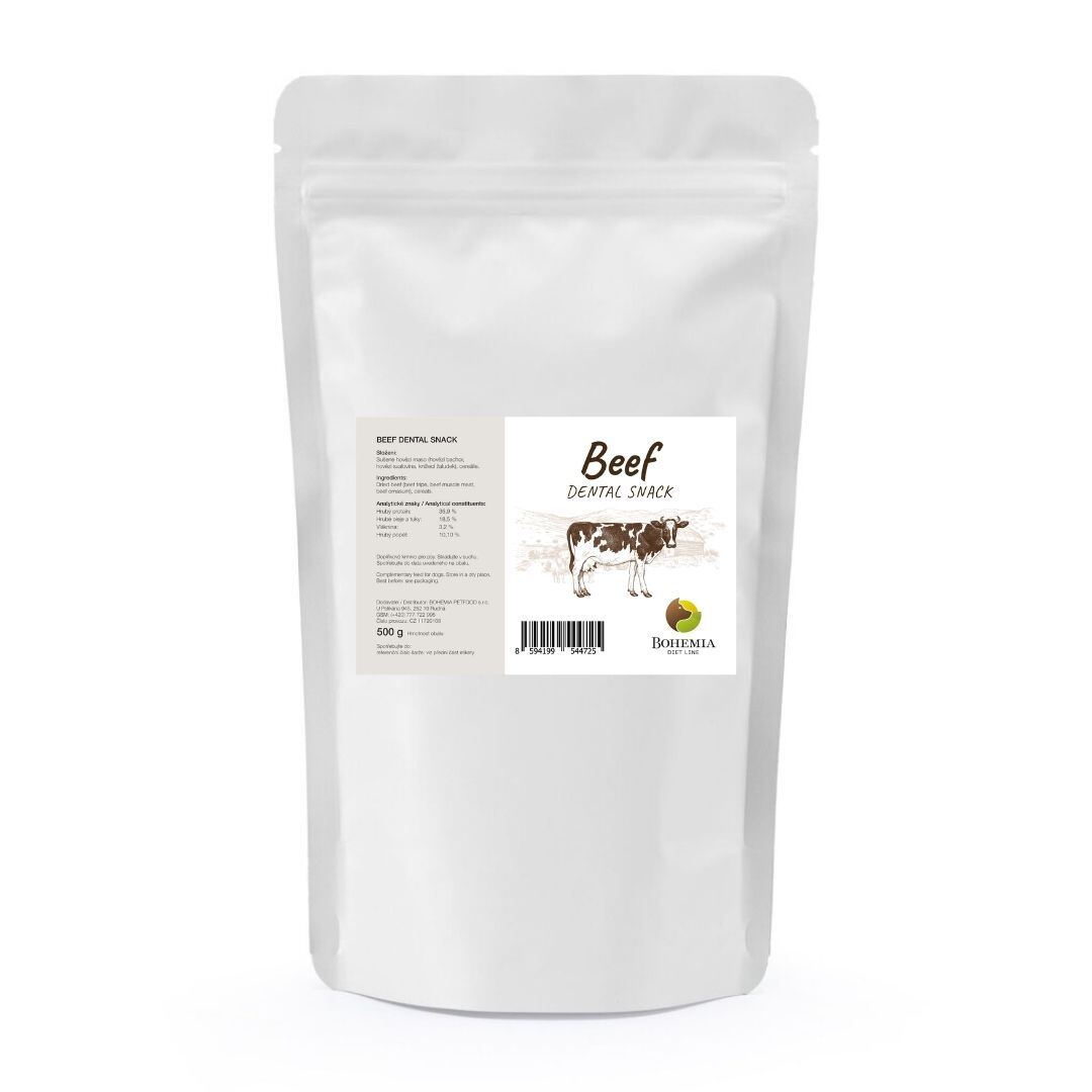 BOHEMIA DIET Beef Dental snack 500 g