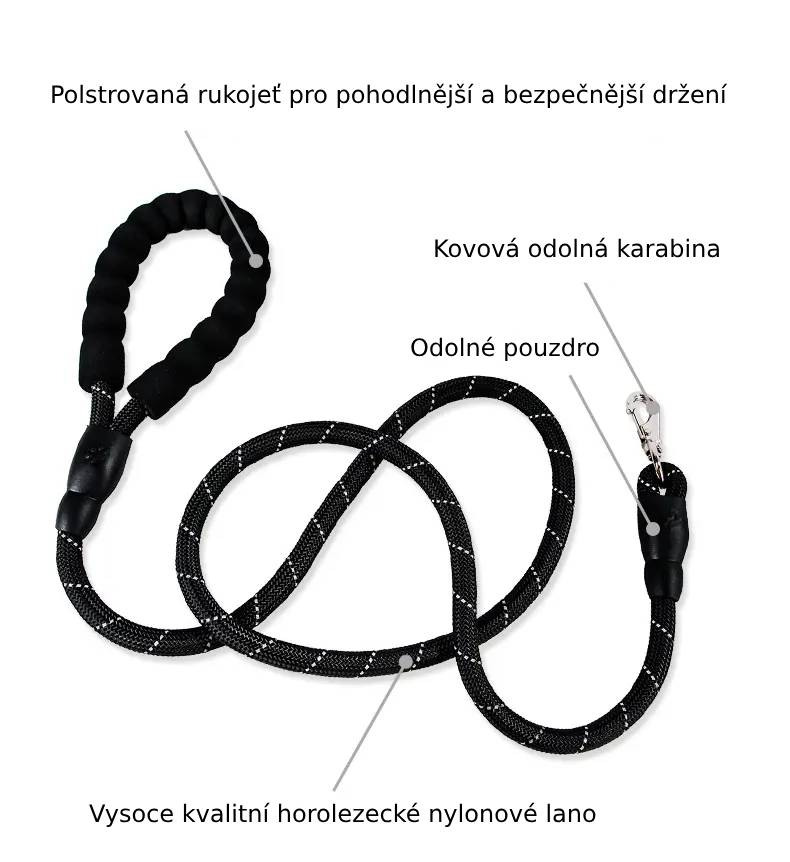 Petify Vodítko pro psa Tail modré | 145 cm