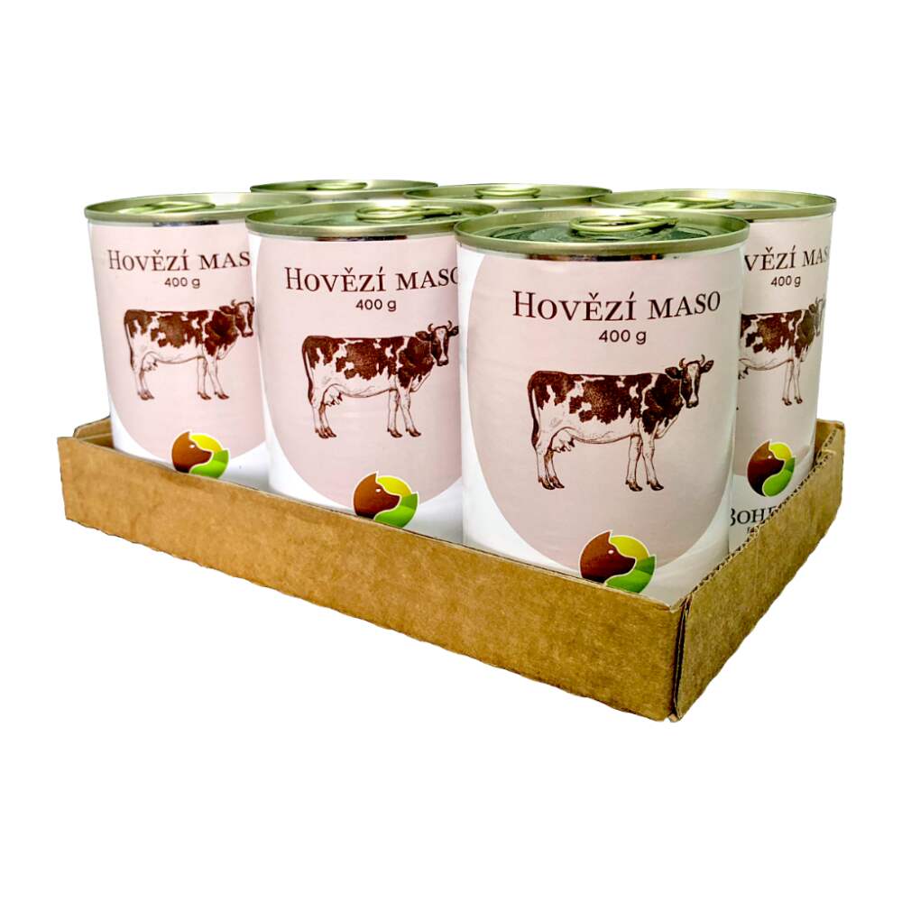 BOHEMIA Hovězí maso ve vlastní šťávě 6x400 g