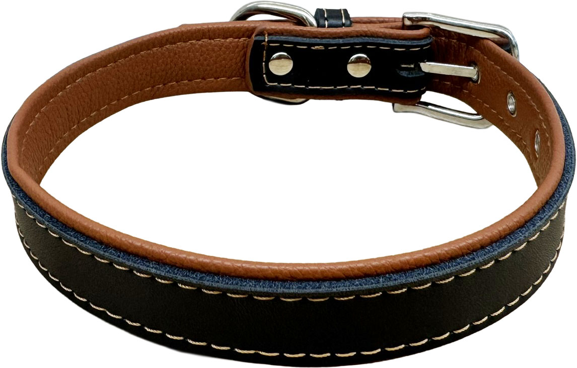 Petify Kožený obojek pro psa Loyal hnědý Velikost: XXS