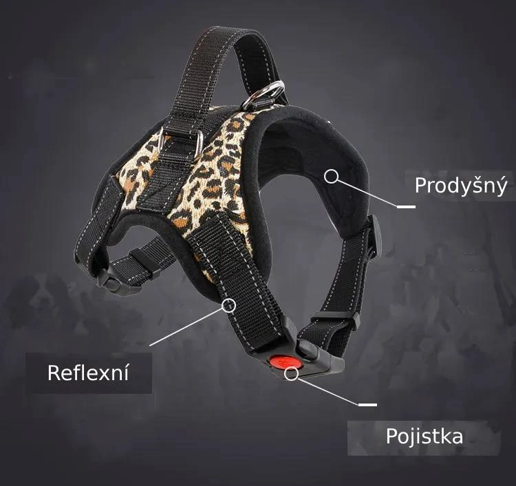Petify Postroj pro psa Ruff camouflage tmavý Velikost: L