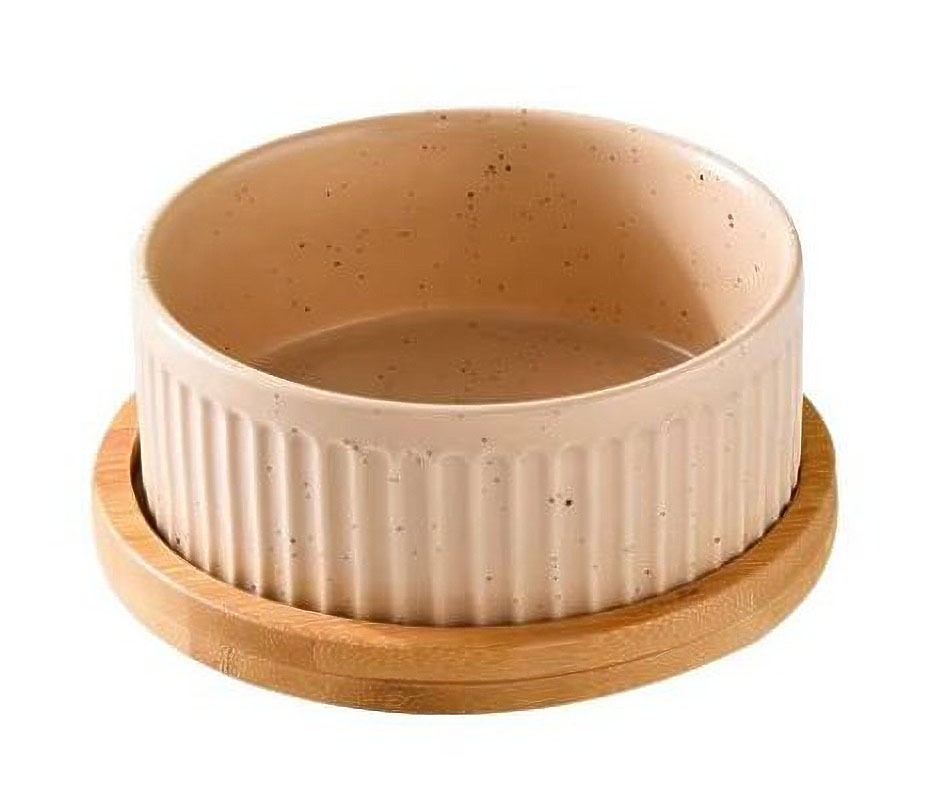 Keramická miska s podložkou Muncher 400 až 850 ml khaki Velikost: S