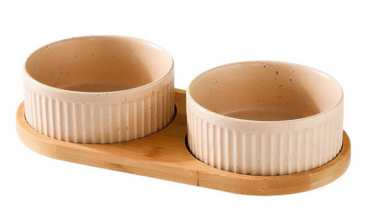 Sada keramických misek s podložkou Muncher 400 až 850 ml khaki Velikost: M