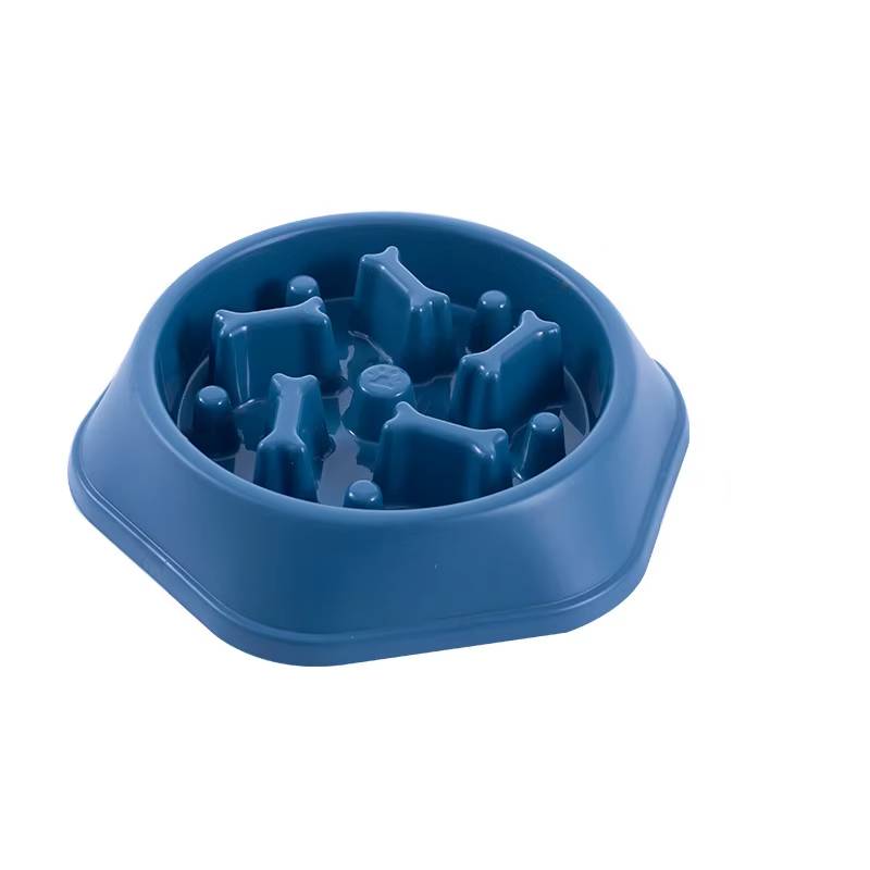 Protihltací miska pro psa Bone 16 cm modrá