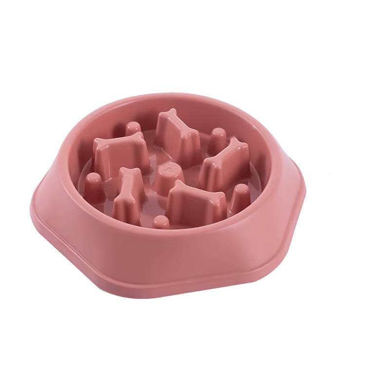 Protihltací miska pro psa Bone 16 cm růžová