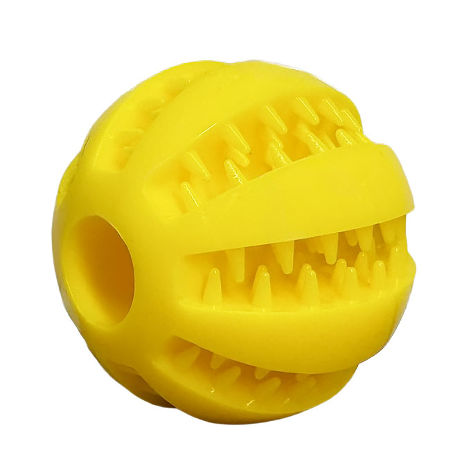 Žvýkací míček pro psy Bitey plnící 7 cm žlutý