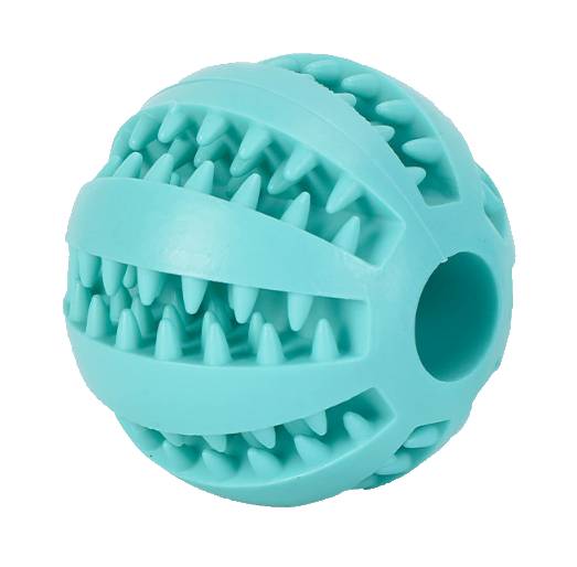 Žvýkací míček pro psy Bitey plnící 7 cm tyrkysový