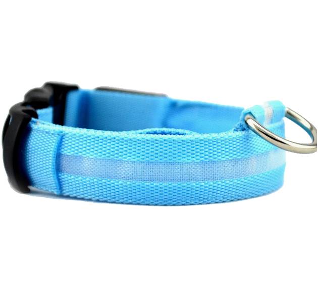 Petify Svítící obojek pro psa Growl modrý Velikost: M