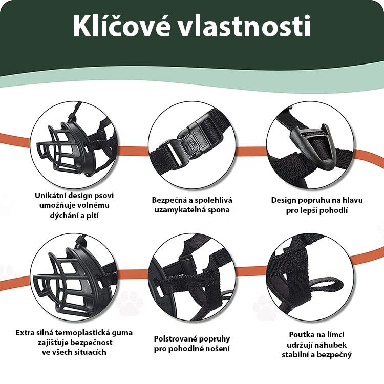 Petify Silikonový náhubek pro psa Muzzle černý Velikost: 3XL