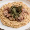 bpf millet puree with eggs a pork a herb powder